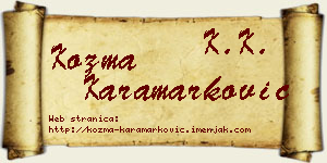 Kozma Karamarković vizit kartica